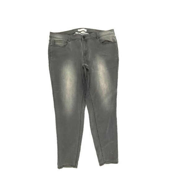 Cato Contemporary Skinny Women's size 18W Gray Denim Jeans - Picture 1 of 4